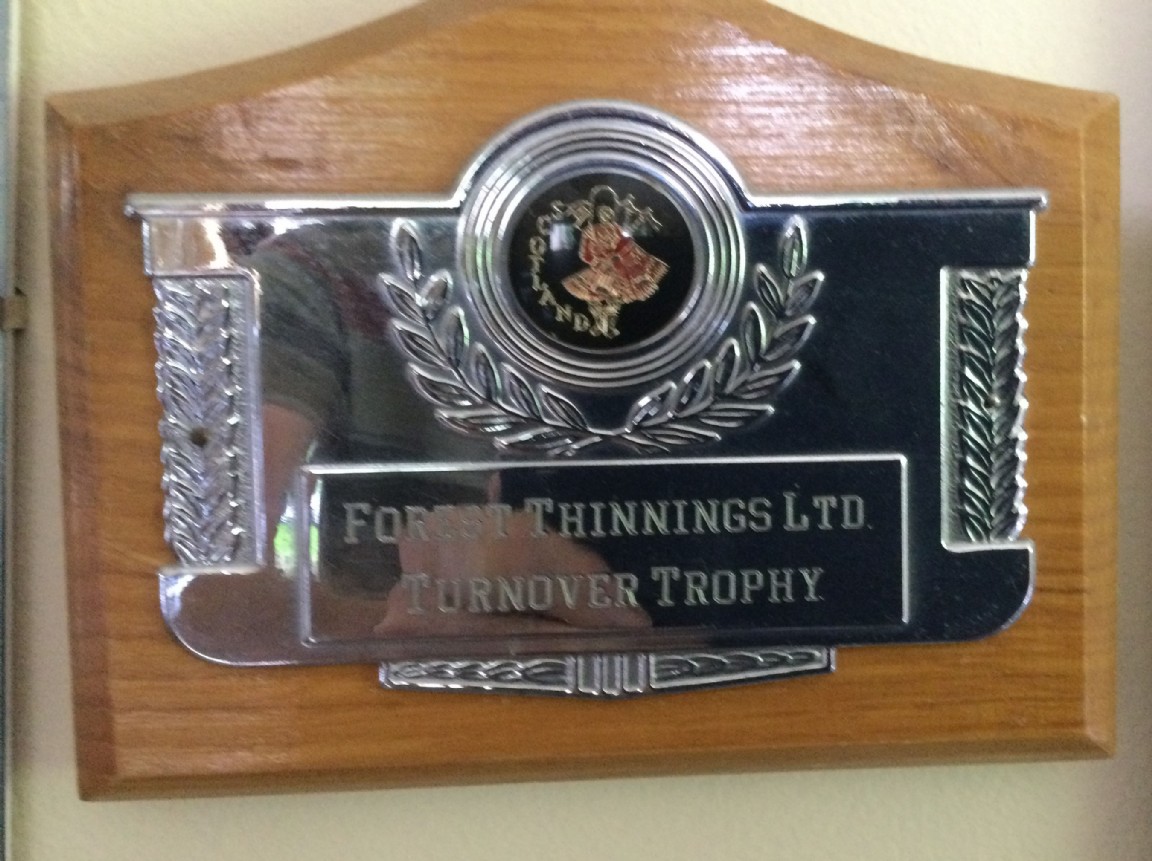 Forest Thinnings Ltd - Turnover Trophy c 1975