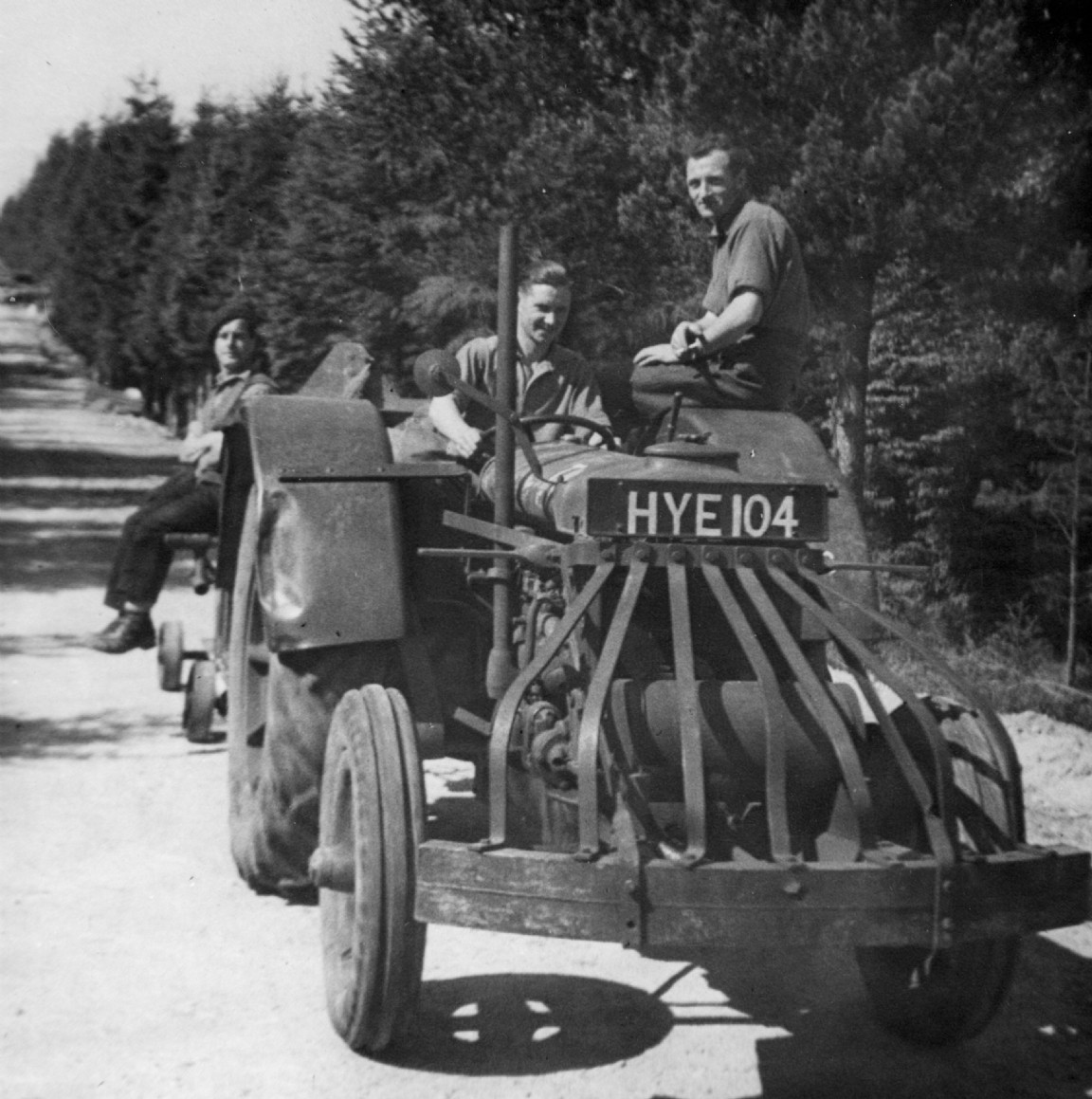 Timber harvesting team in Monaughty Forest , Morayshire