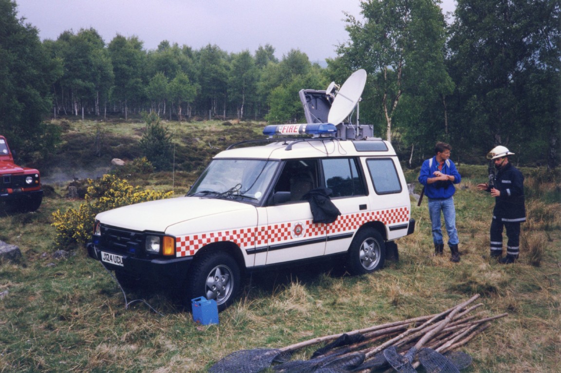 Satellite communication fire incident command vehicle circa 1993