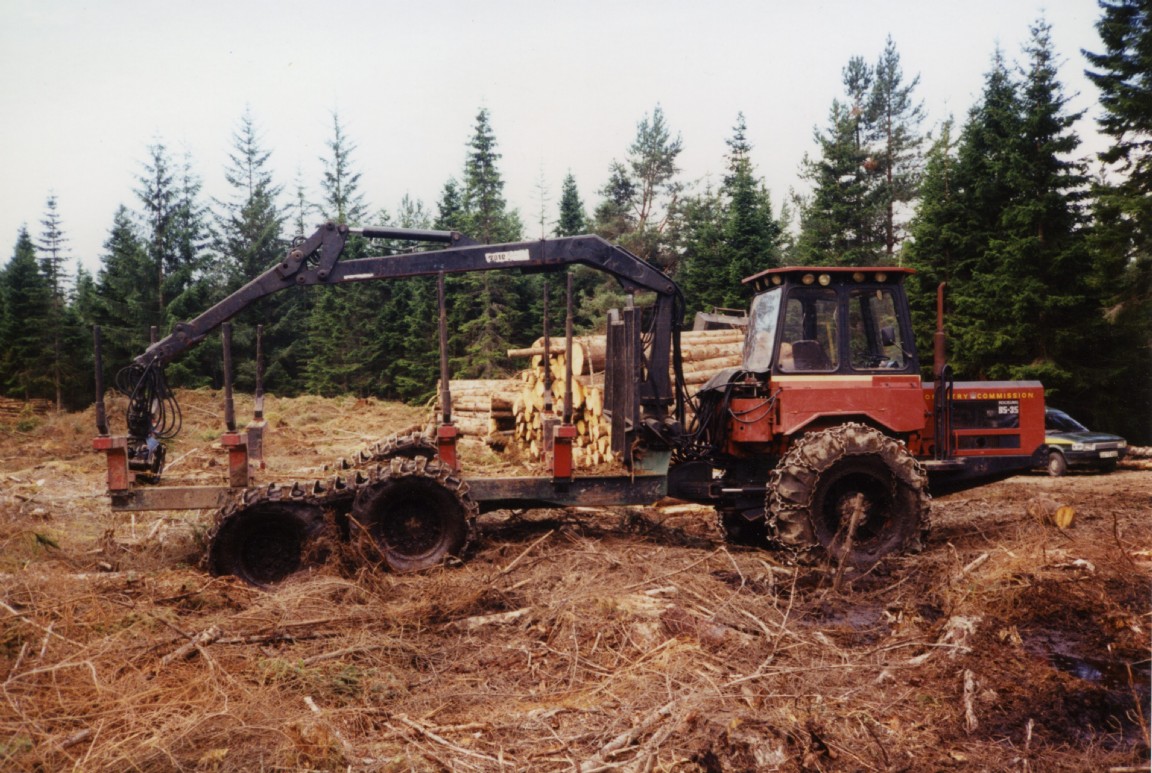 Kockums 85-35 working in Kincardine Forest