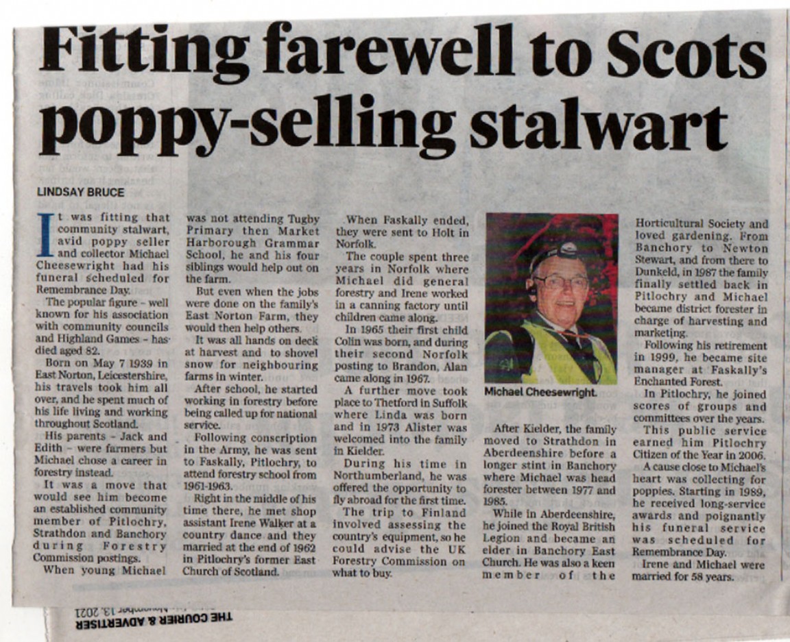 Forestry career of the late Mike Cheesewright