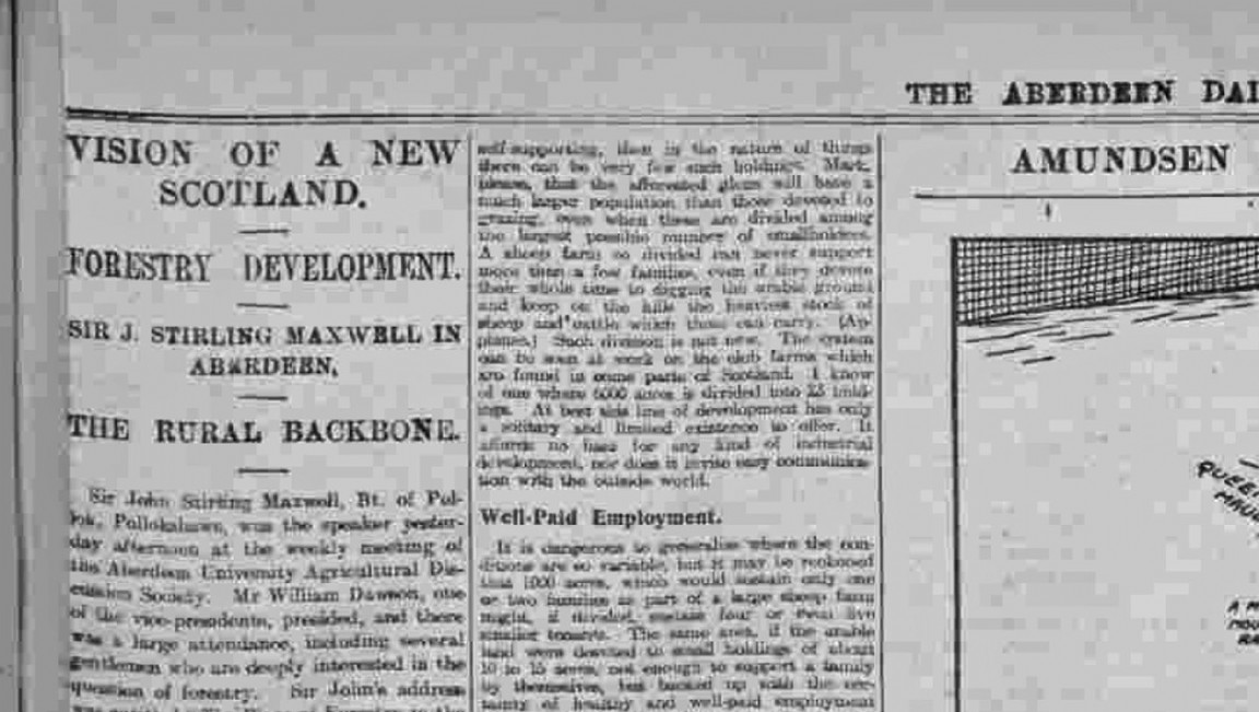 Vision of a New Scotland � The Place of Forestry in the Economic Development of Scotland