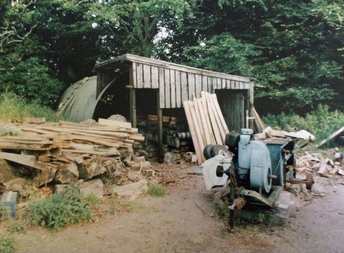 Single roller bench sawmill at Wolfhill