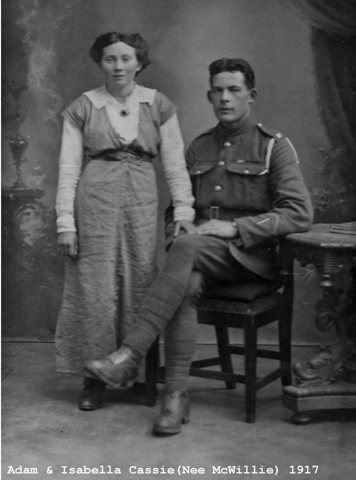 Adam Cassie and his wife Isabella 
