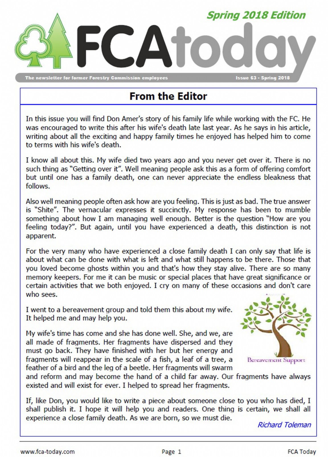 FCA Magazine (FCAtoday) - Issue 63: Spring 2018