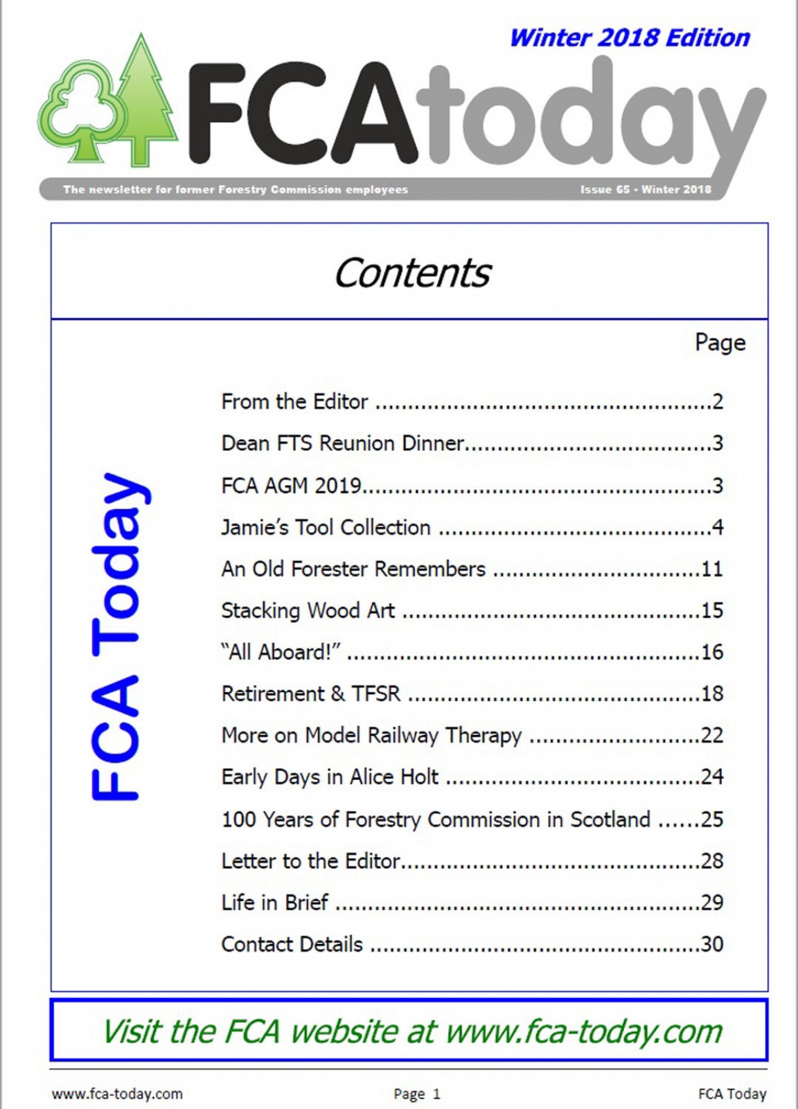 FCA Magazine (FCAtoday) - Issue 65: Winter 2018