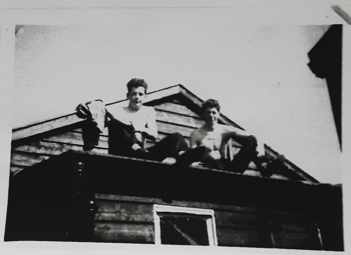 James Stuart and Norman Crowe at Strathyre Hostel 