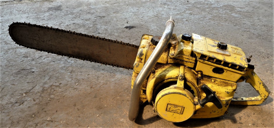 Old McCulloch chainsaw for auction 
