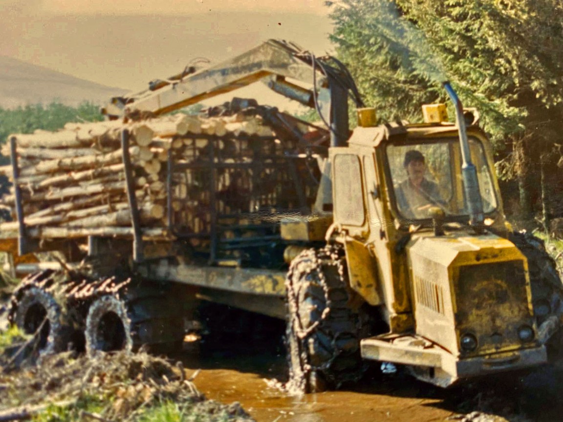DBM Volvo forwarder at work on location in north Wales