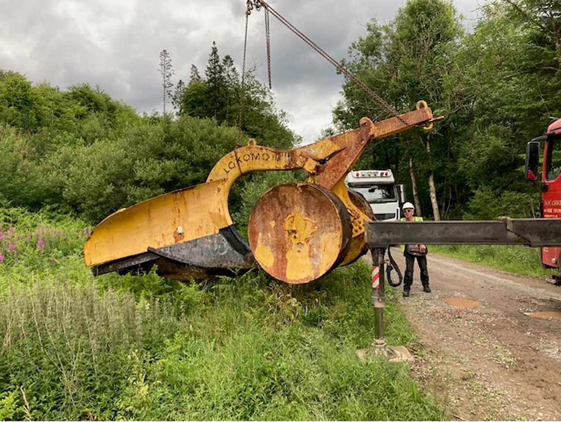 Historic forestry ploughs on the move