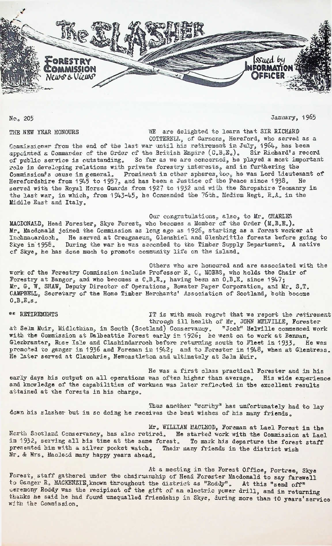 Slasher Magazine Summary: Publication No. 205 - January 1965 