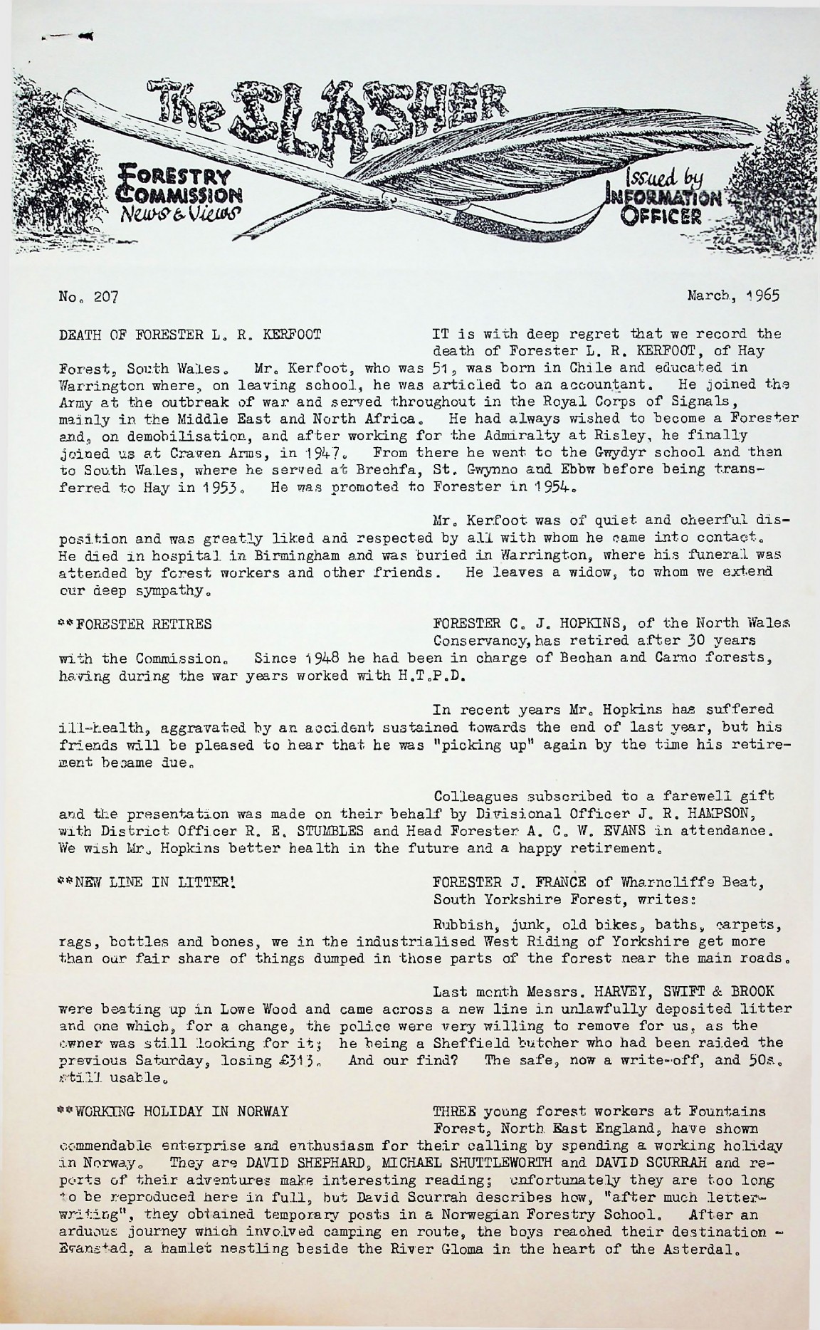 Slasher Magazine Summary: Publication No. 207 - March 1965 