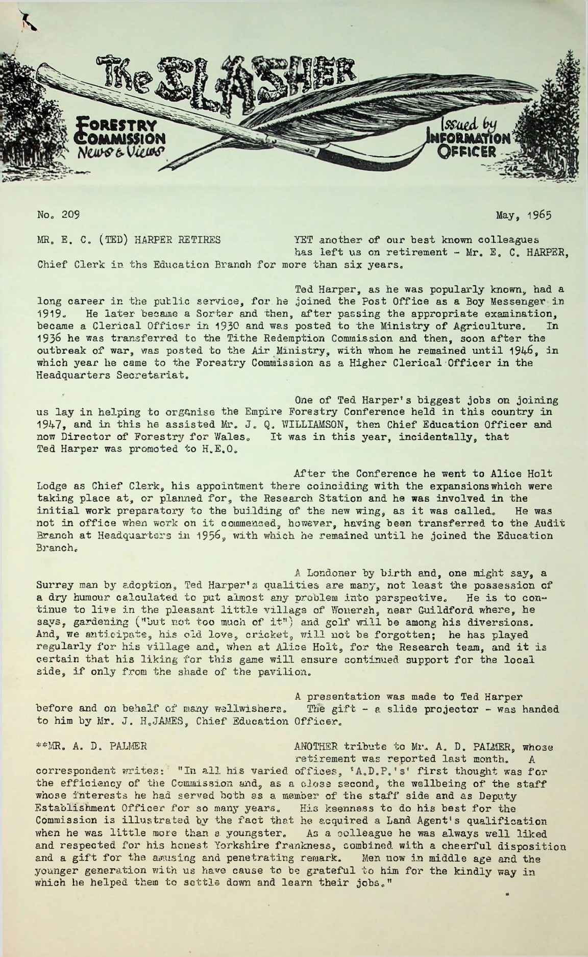 Slasher Magazine Summary: Publication No. 209 - May 1965 