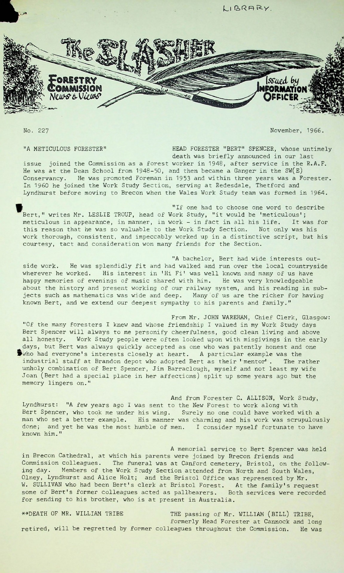 Slasher Magazine Summary: Publication No. 227 - November 1966 