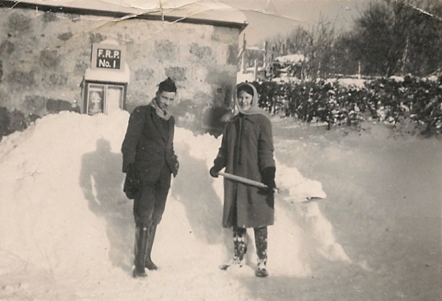 Hard snowy winter in Ardross Forest circa 1963