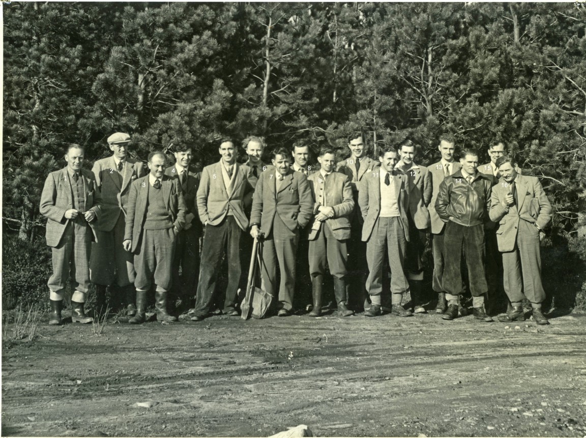 Forest Research Staff at Teindland Forest, Morayshire