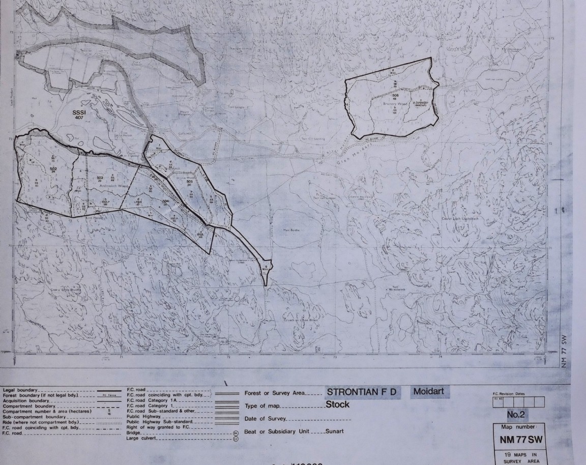 Kinlochmoidart � Ardmolich, Drynie and Brunery Woods �  Sunart  Forest  - Strontian Forest District