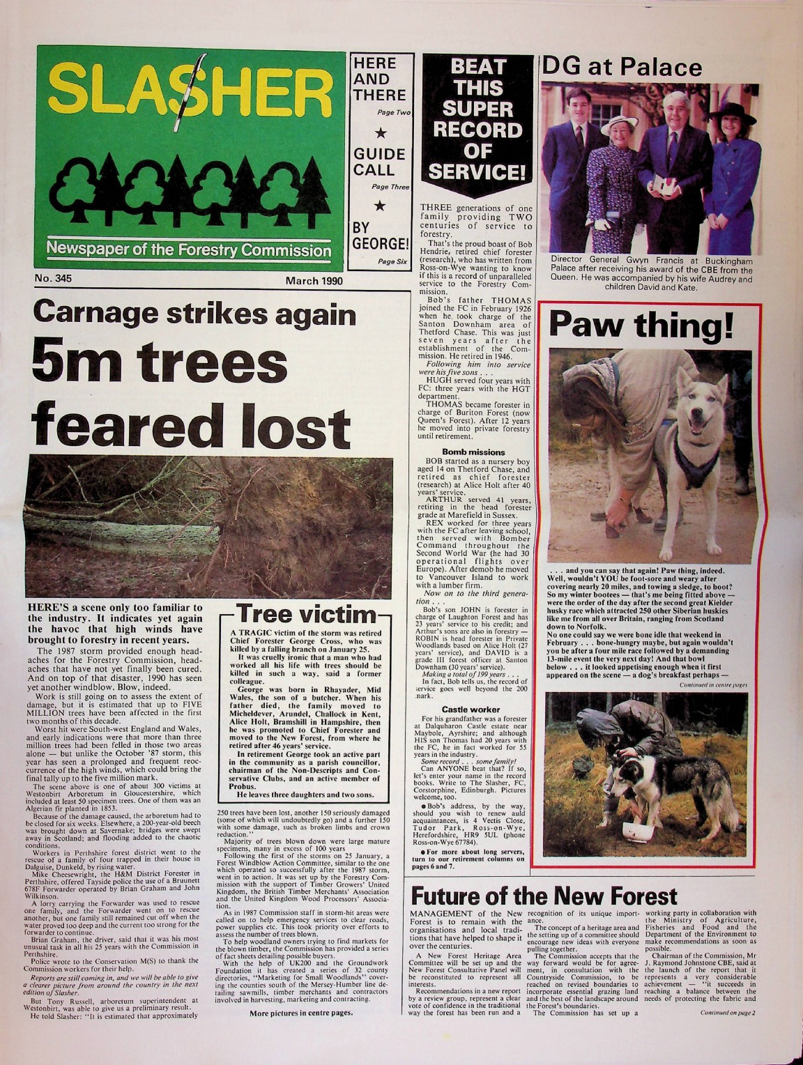 Slasher Magazine Summary: Publication No. 345 - March 1990