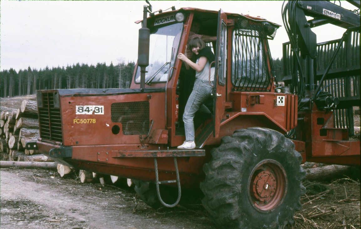 Kockums 84-31 Forwarder FC50778 with Lesley Hutcheson and Bill McKenzie