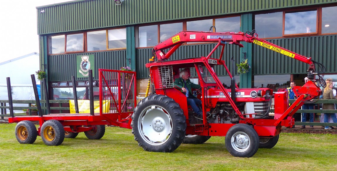 Highlander and Highland Bear crane Forwarder at Black Isle Show 