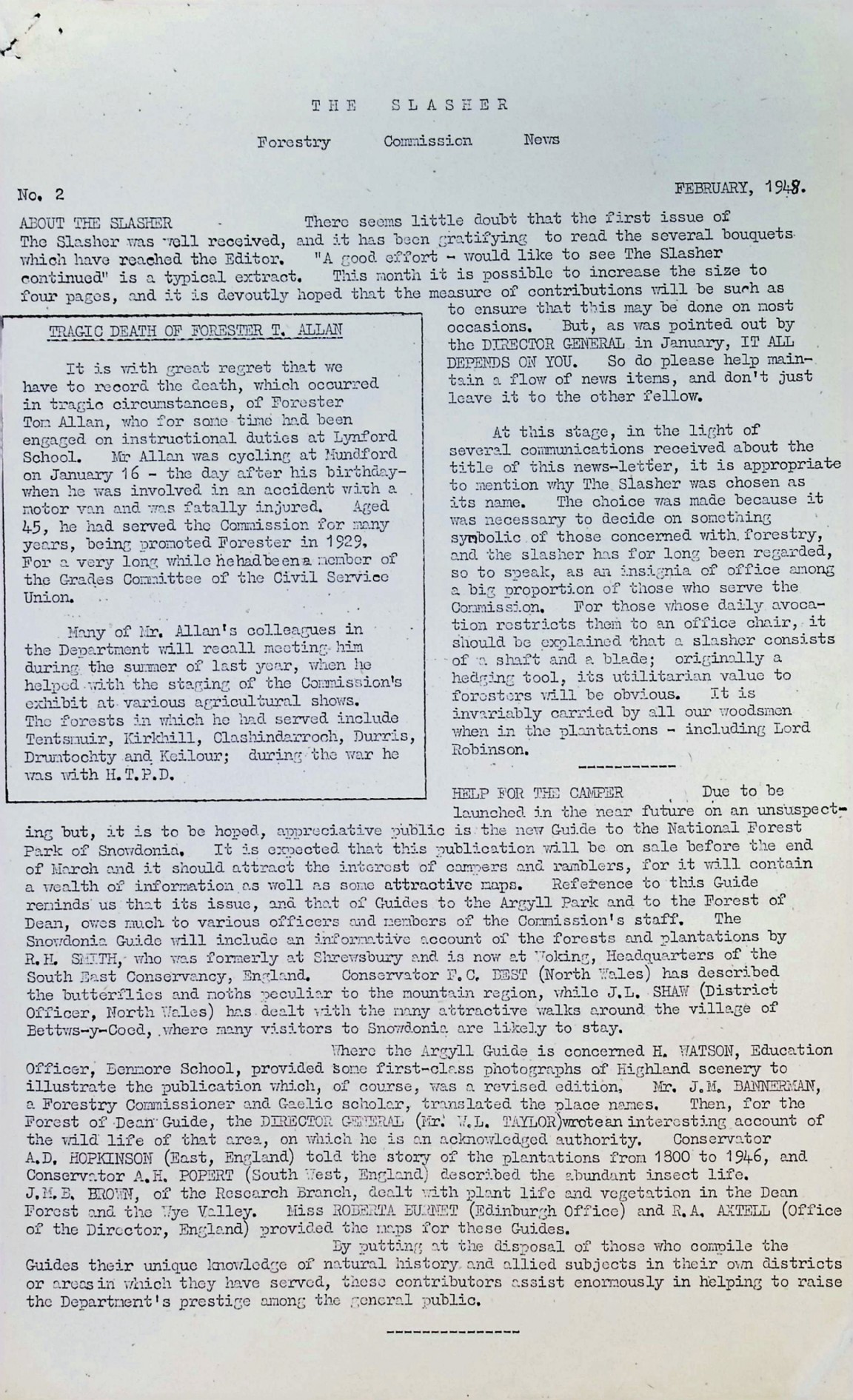 Slasher Magazine Summary: Publication No. 2 - February 1948