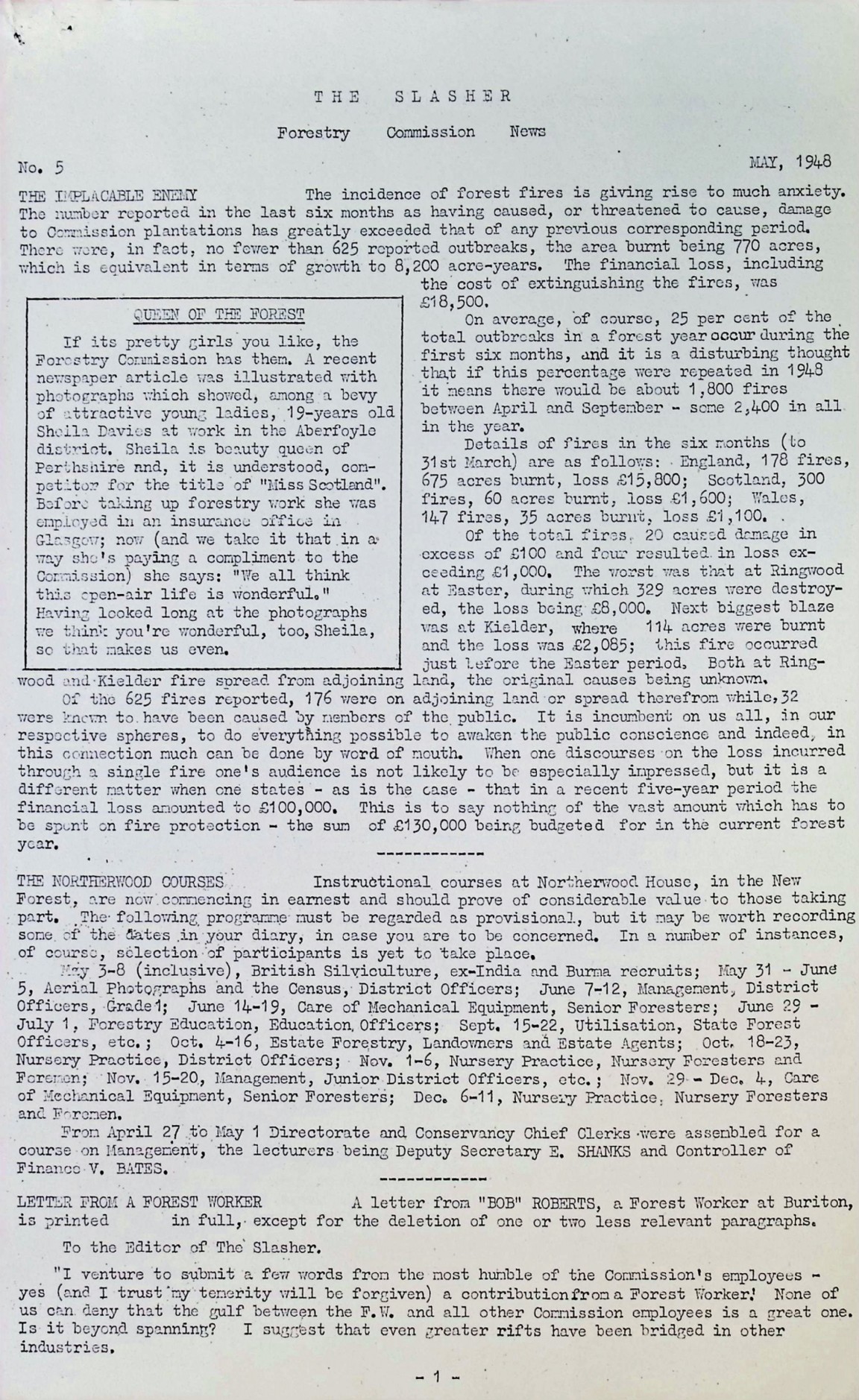 Slasher Magazine Summary: Publication No. 5 - May 1948