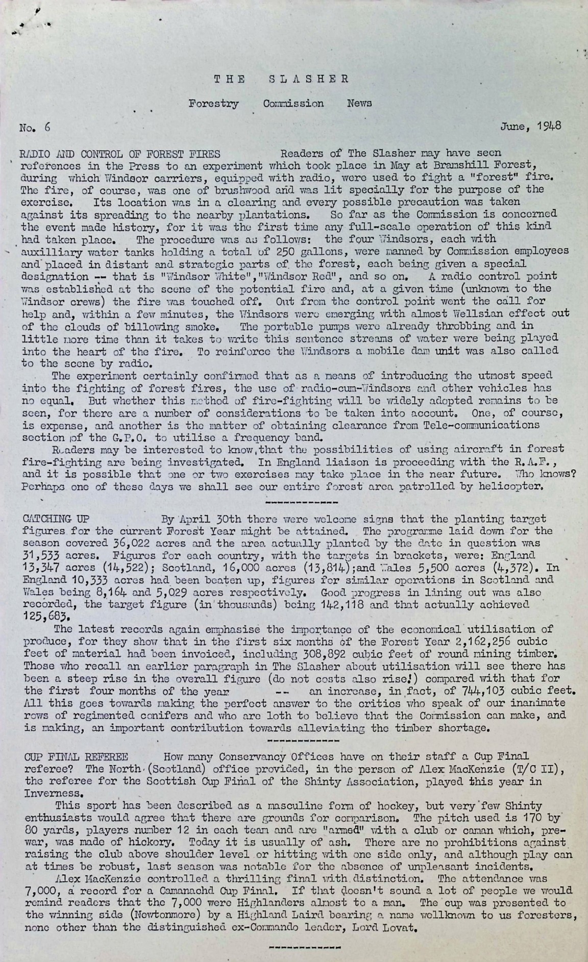 Slasher Magazine Summary: Publication No. 6 - June 1948