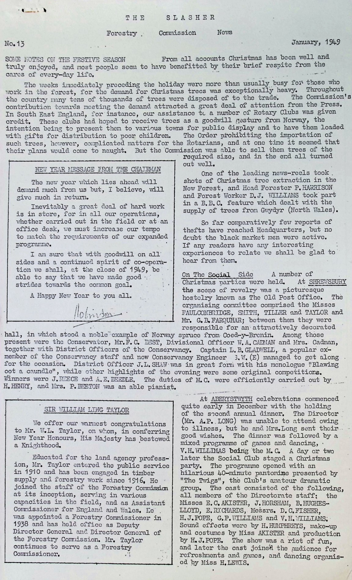 Slasher Magazine Summary: Publication No. 13 - January 1949