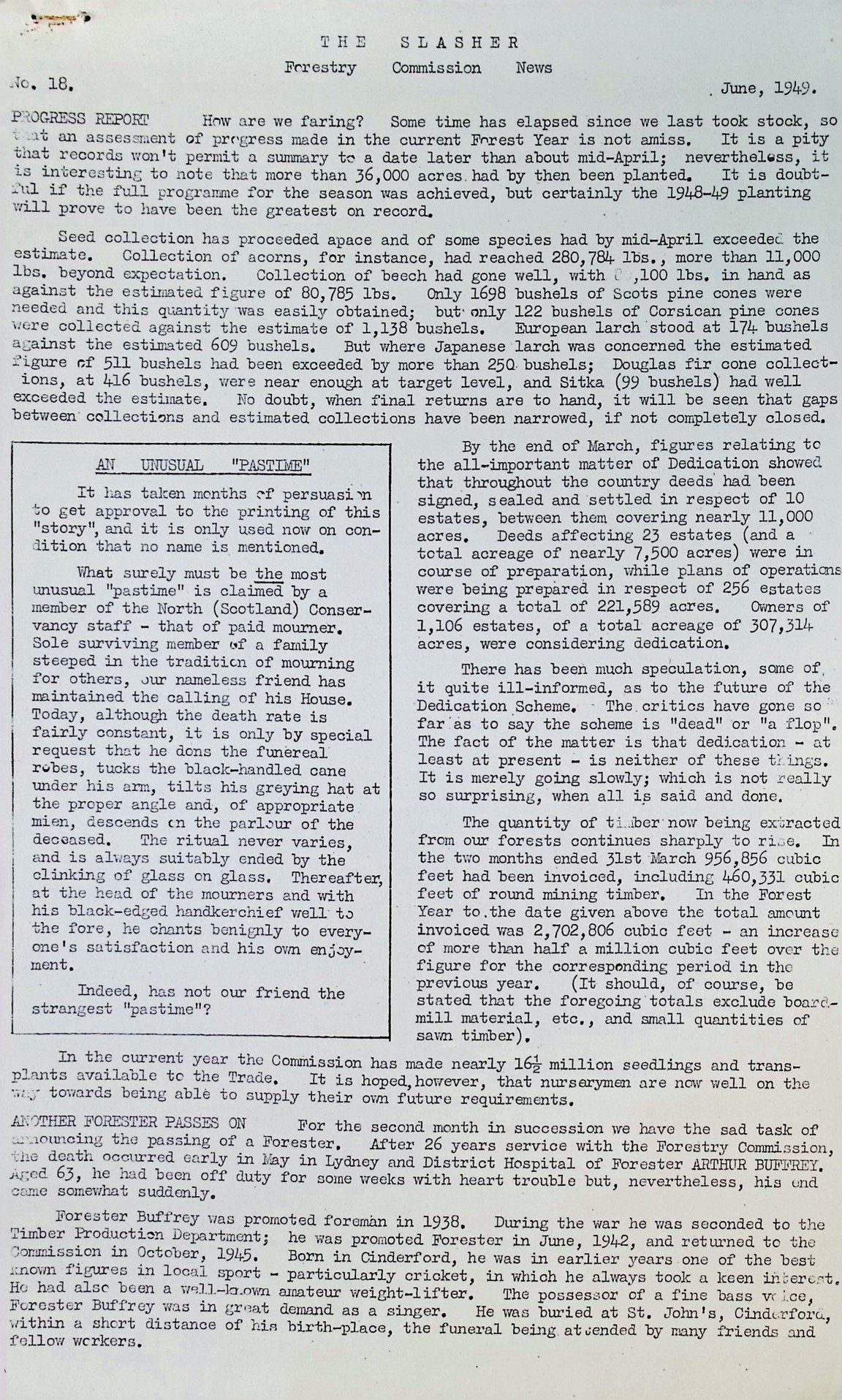 Slasher Magazine Summary: Publication No. 18 - June 1949