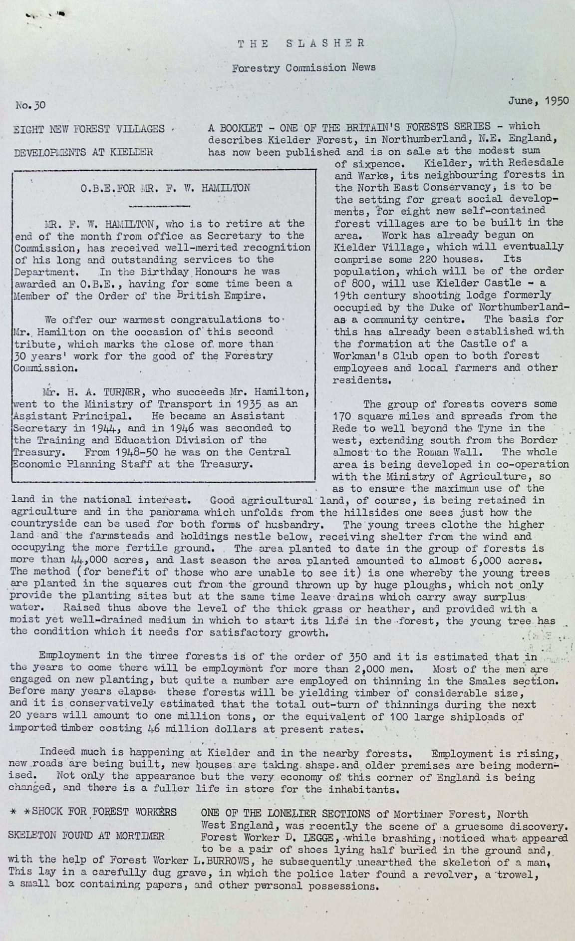 Slasher Magazine Summary: Publication No. 30 - June 1950