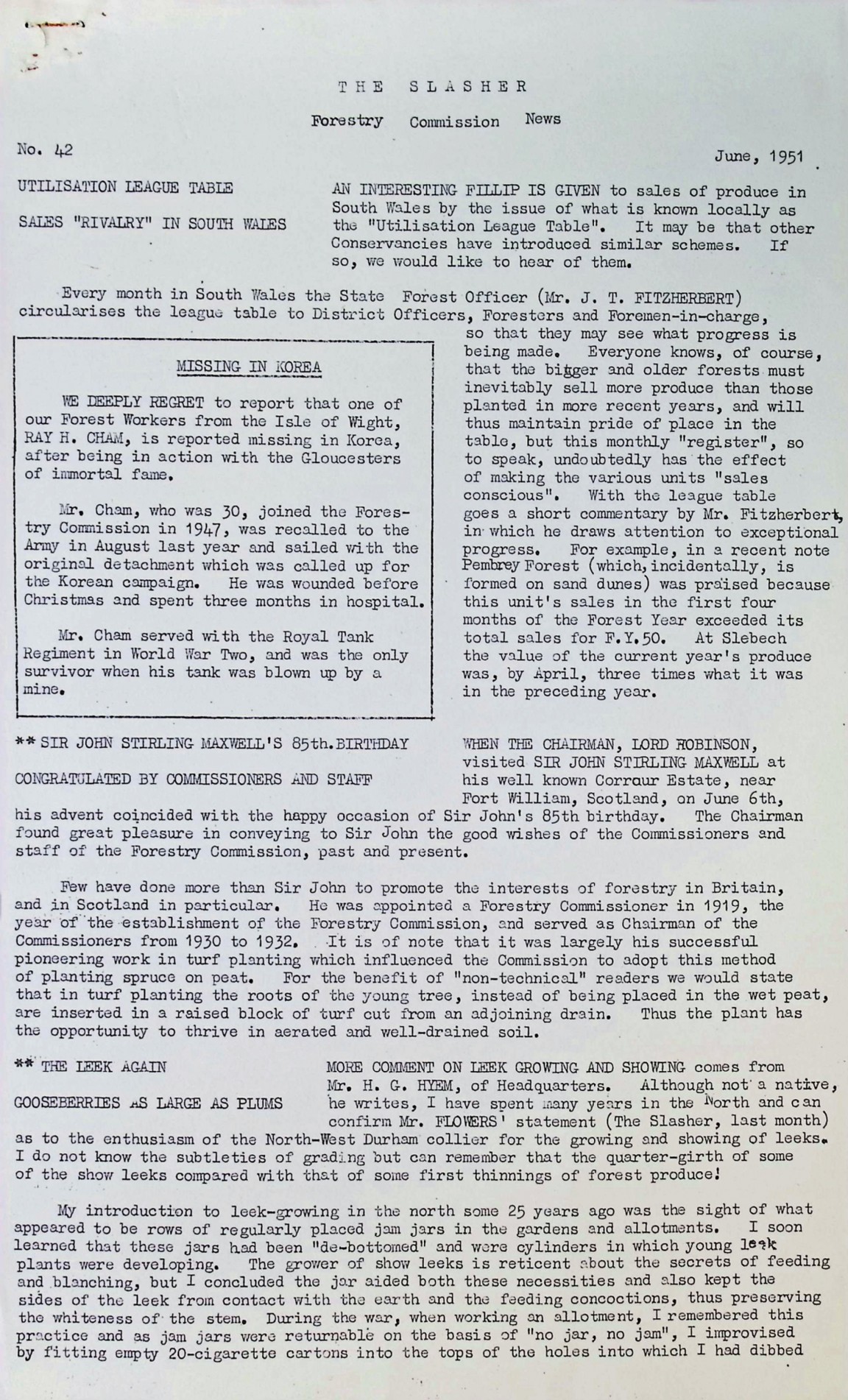 Slasher Magazine Summary: Publication No. 42 � June 1951