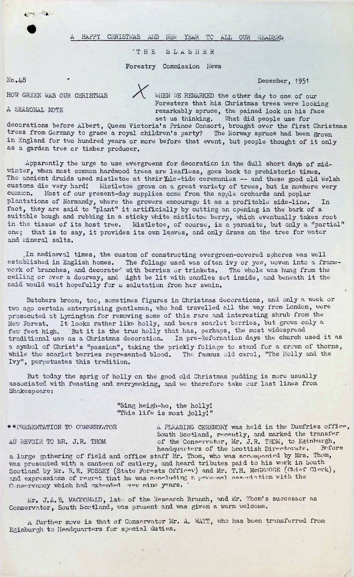 Slasher Magazine Summary: Publication No. 48 - December 1951