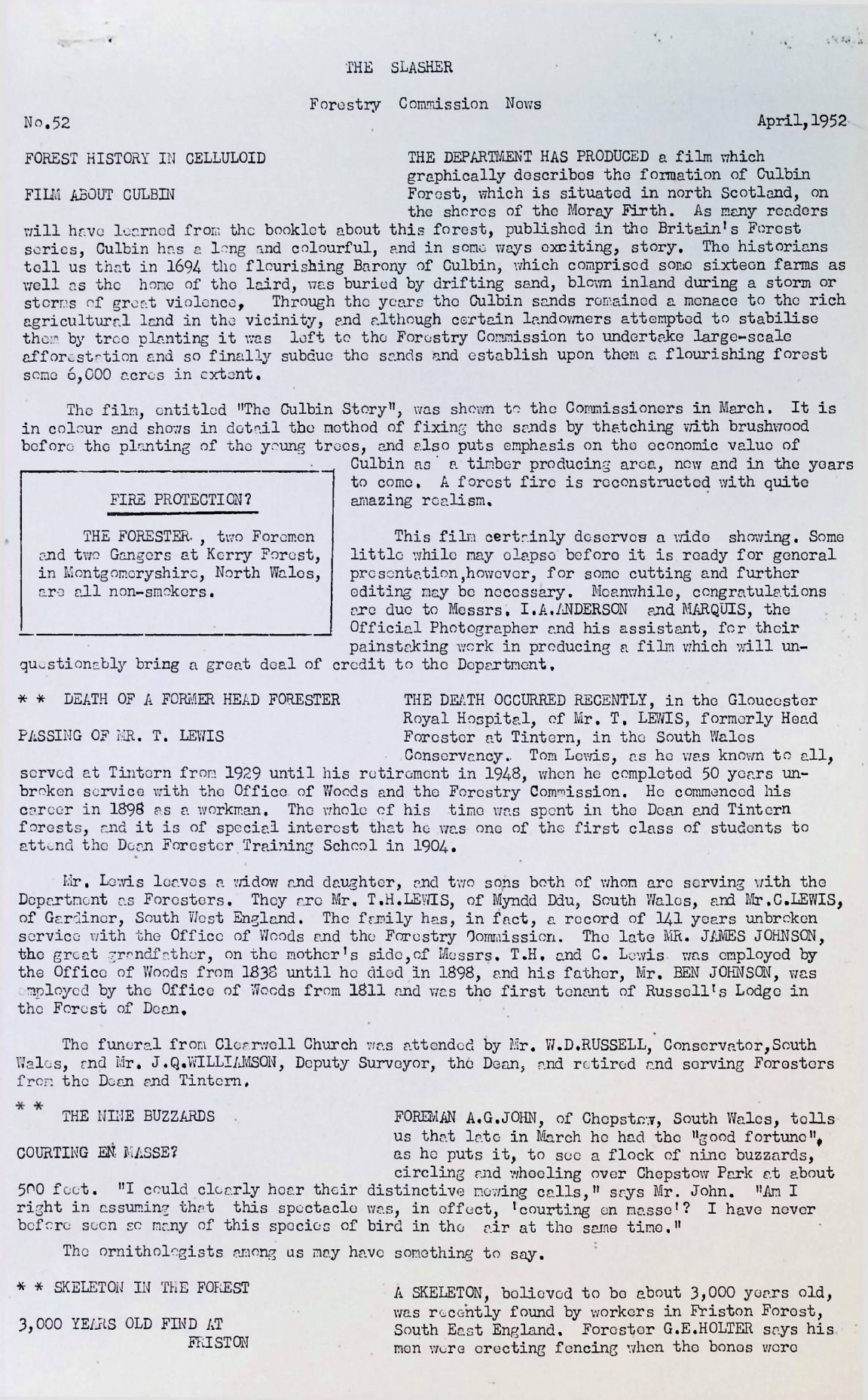 Slasher Magazine Summary: Publication No. 52 � April 1952
