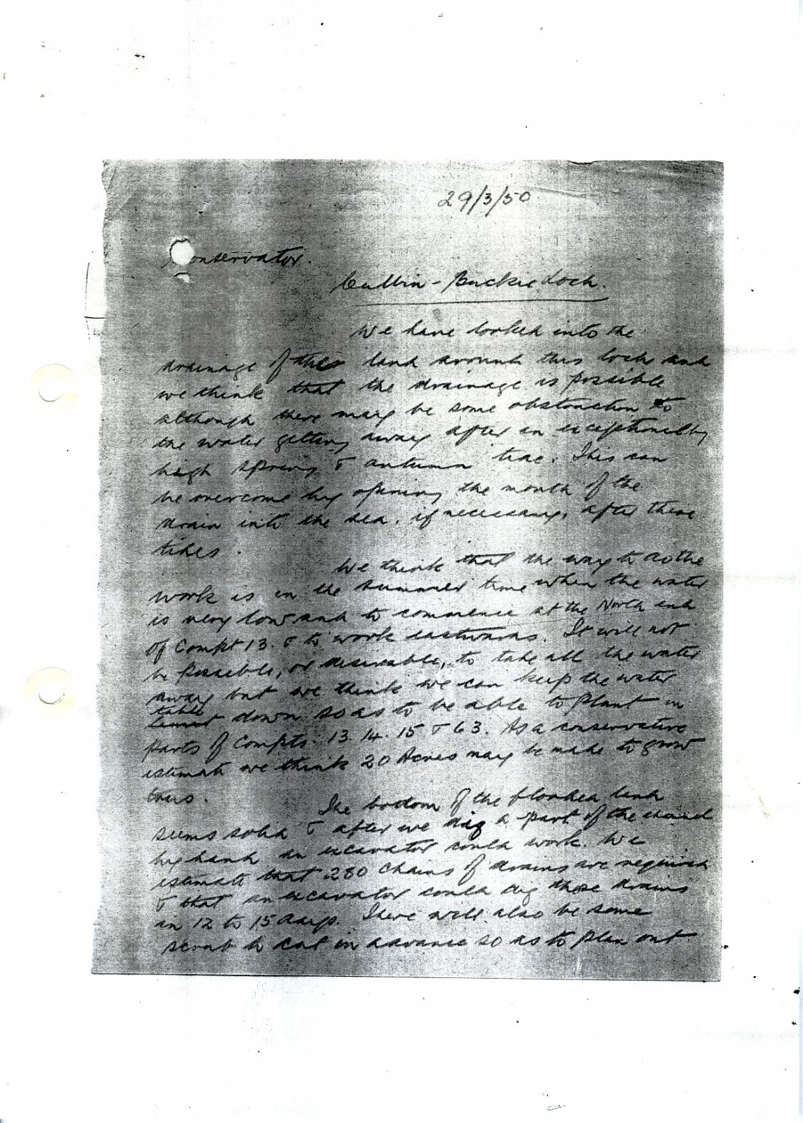 The proposal to drain the Buckie Loch in Culbin Forest