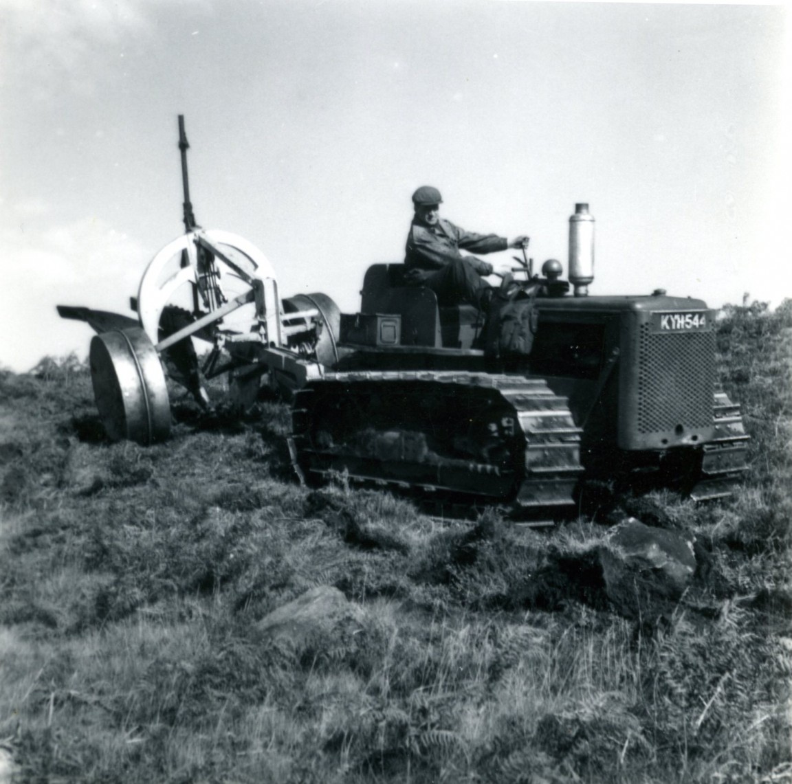 Jim Connell ploughing at Barracks circa 1965
