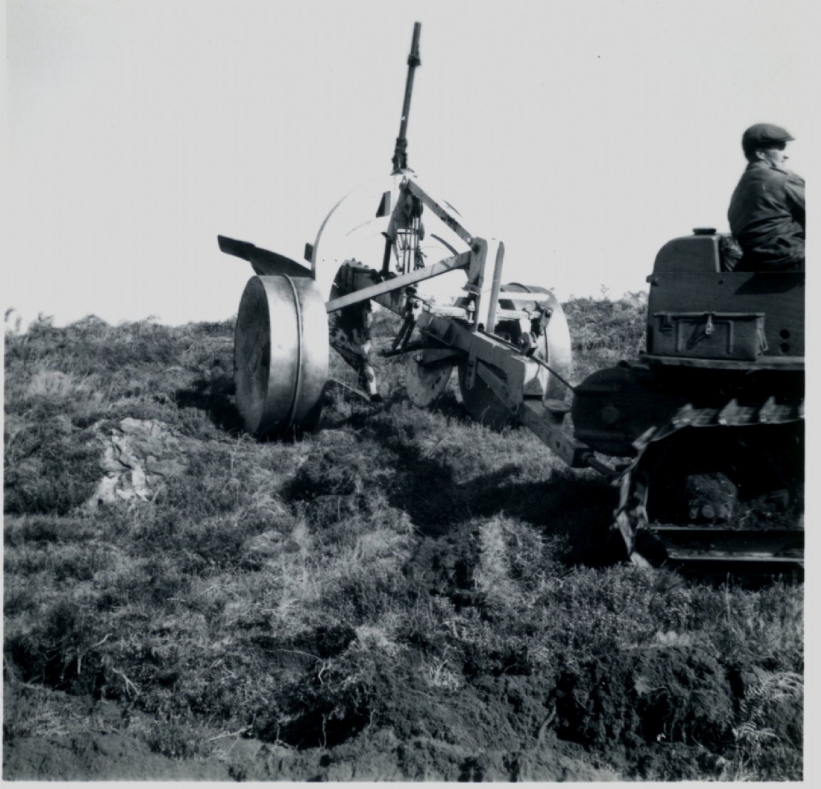 Jim Connell ploughing at Barracks circa 1965