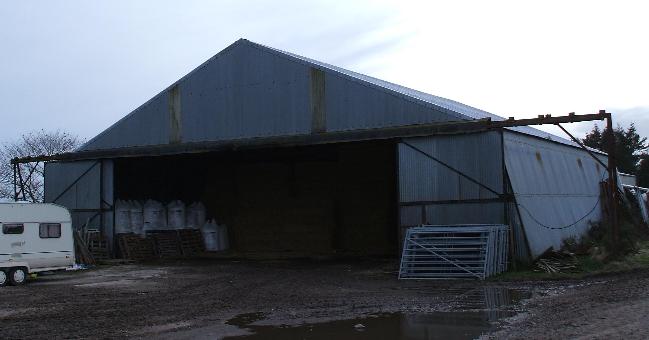 RAF hangar now a barn, Blackstand.