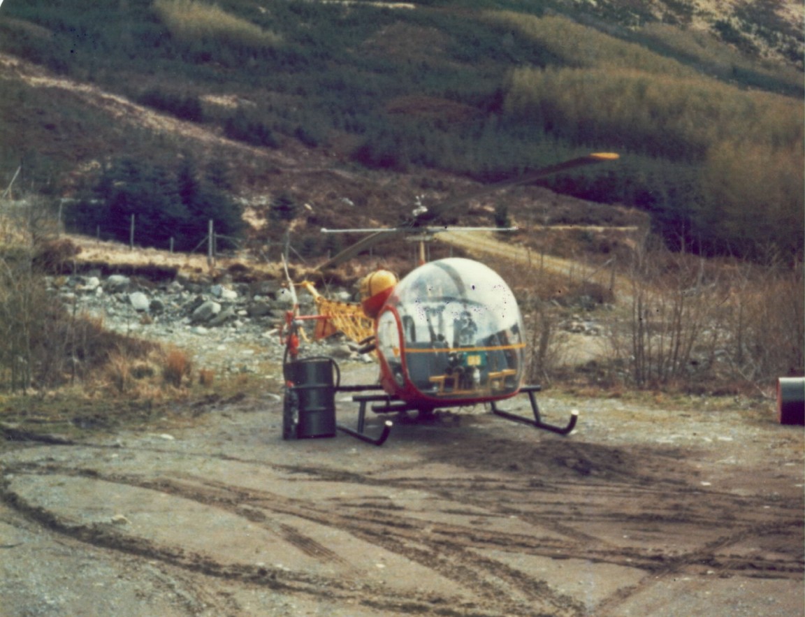 Helicopter in Glen Creran