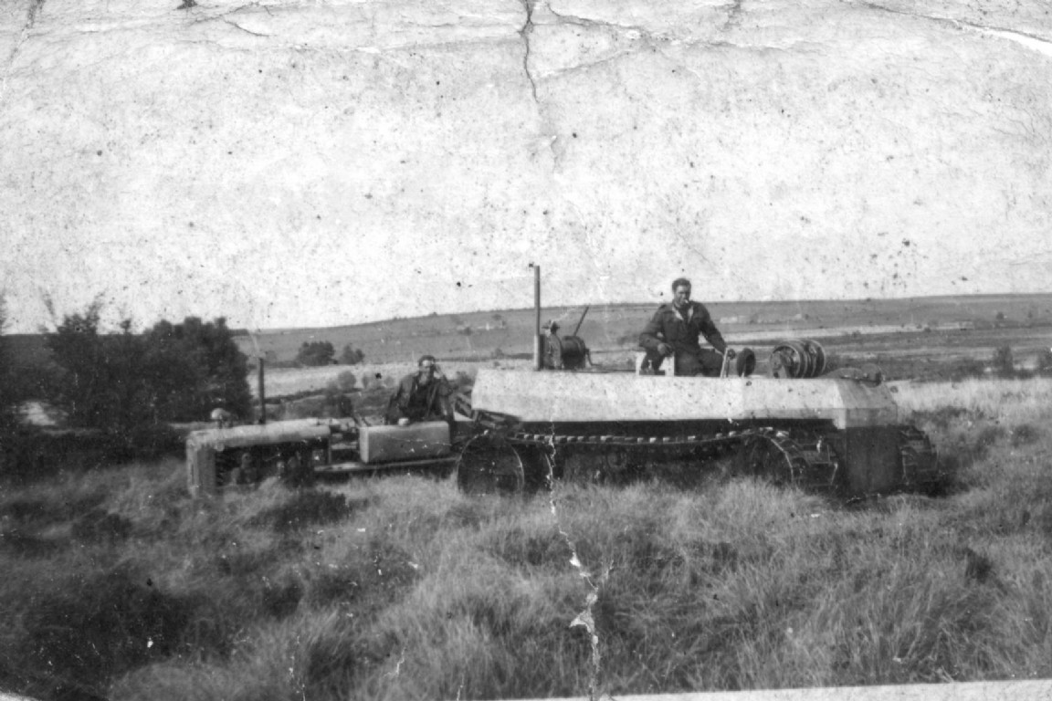 Bert Legge driving Cuthbertson Buffalo Tractor 