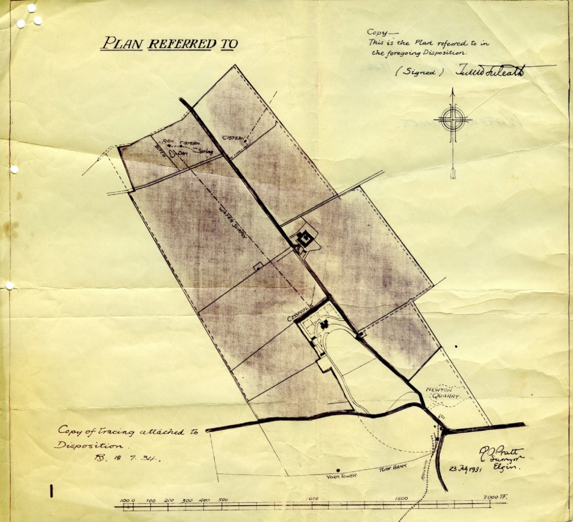 Newton Nursery land area plan 1931