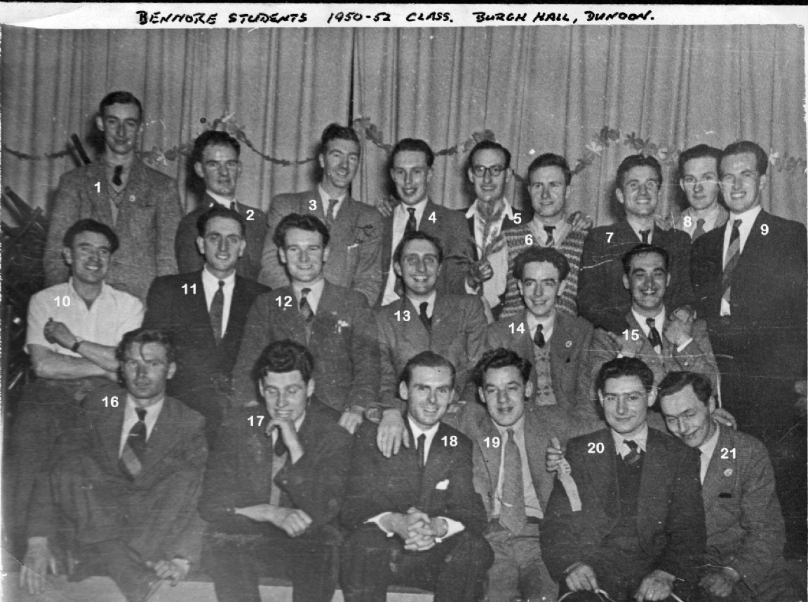 Benmore Forester School students 1950 -52 & 51-53